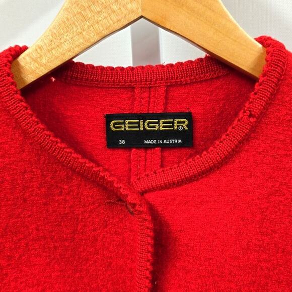 Vintage Geiger Red Wool Jacket Small - Picture 2 of 3